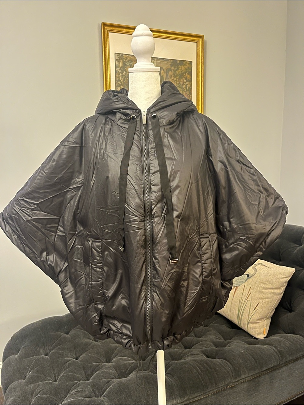 Calvin Klein Black Hooded Puffer Zip Jacket
